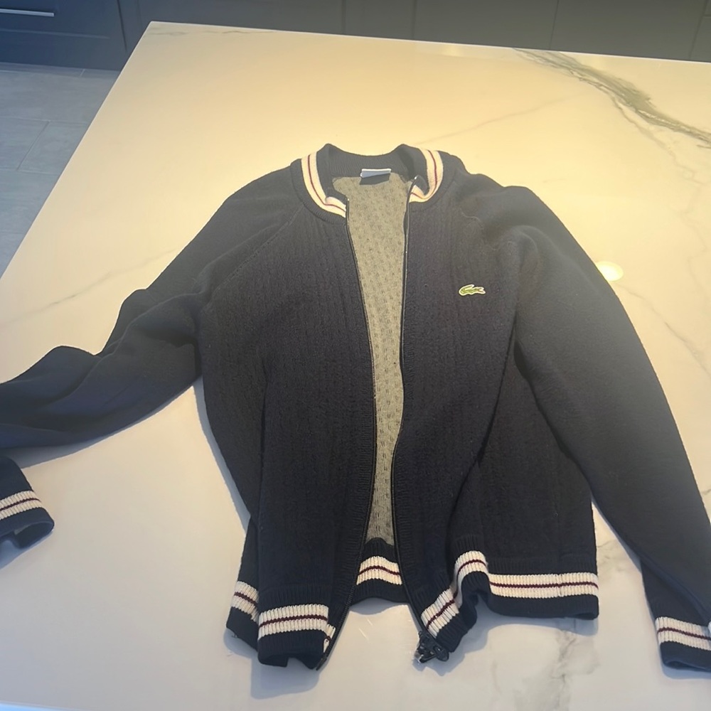 Lacoste Sport Men cardigan size 6 navy